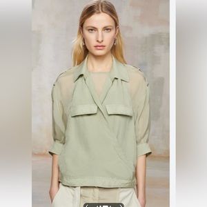 Zara SRPLS size S sage shirt